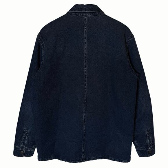 Madewell Indigo Flannel-Lined Chore Jacket in Garrison Wash Japanese Canvas sz M - Picture 5 of 7